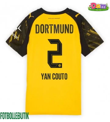 Borussia Dortmund Yan Couto #2 Hemmatröja Kvinnor 2025-26 Kortärmad